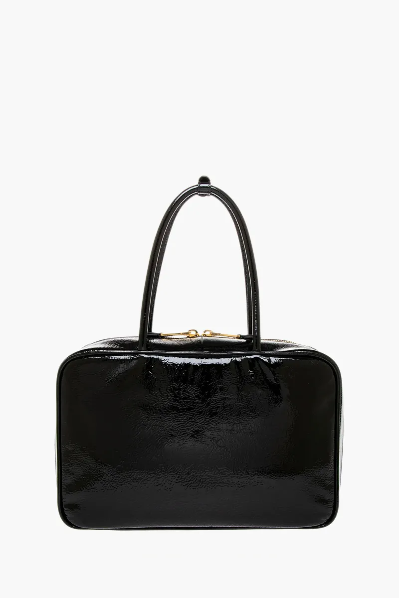 MIU MIU Beau Top Handle in Black Naplak Patent Leather GHW 2