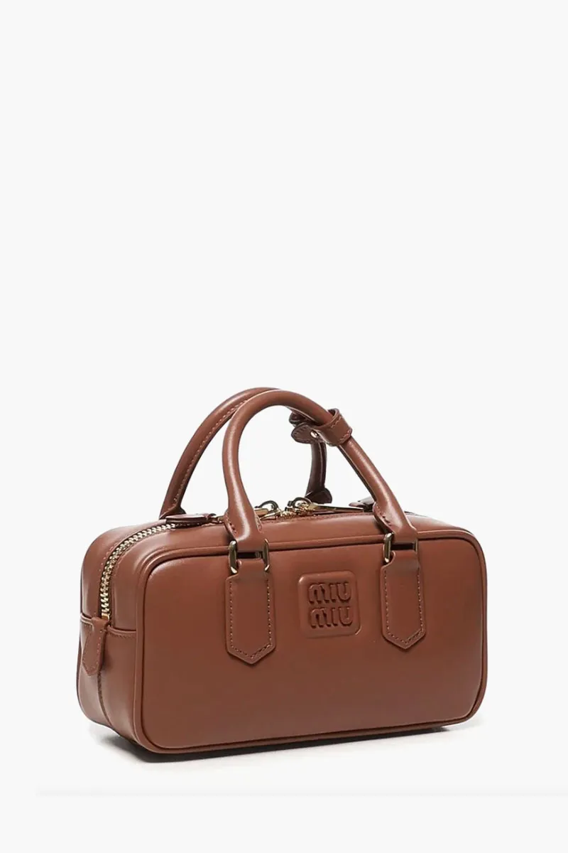 MIU MIU Regular Arcadie in Rust Calfskin Leather 1