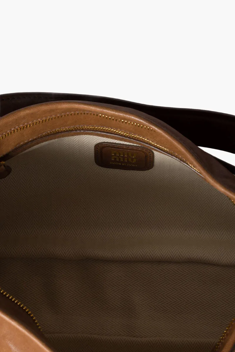 MIU MIU Medium Aventure Shoulder Bag in Oak Nappa Leather 3