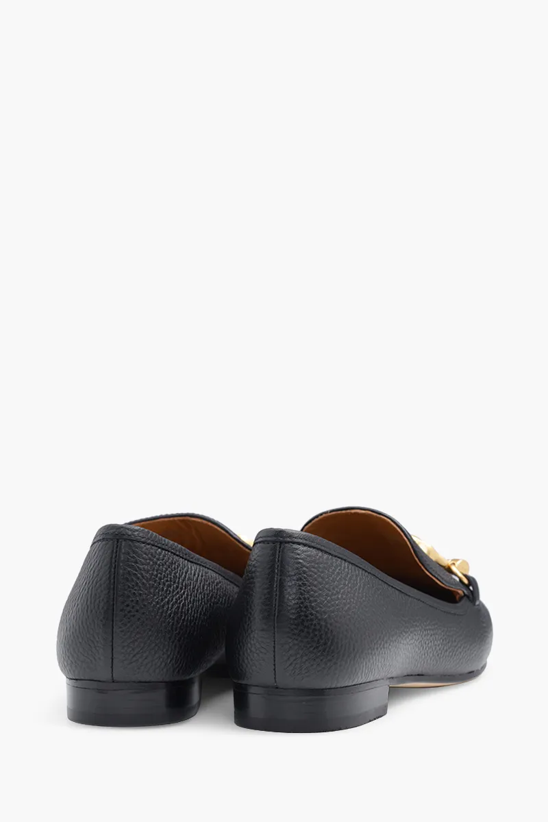 TORY BURCH Women Chain Link Jessa Loafers 20mm in Perfect Black Pebbled Leather 2