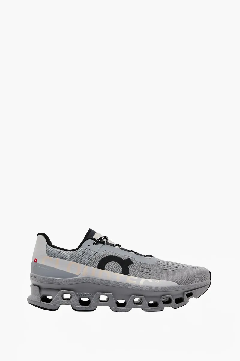 ON Men Cloudmonster Running Sneakers in Alloy/Silver 0