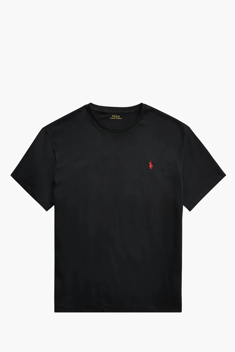 POLO RALPH LAUREN Men Classic Fit Jersey Crewneck T-Shirt in RL Black Cotton 0