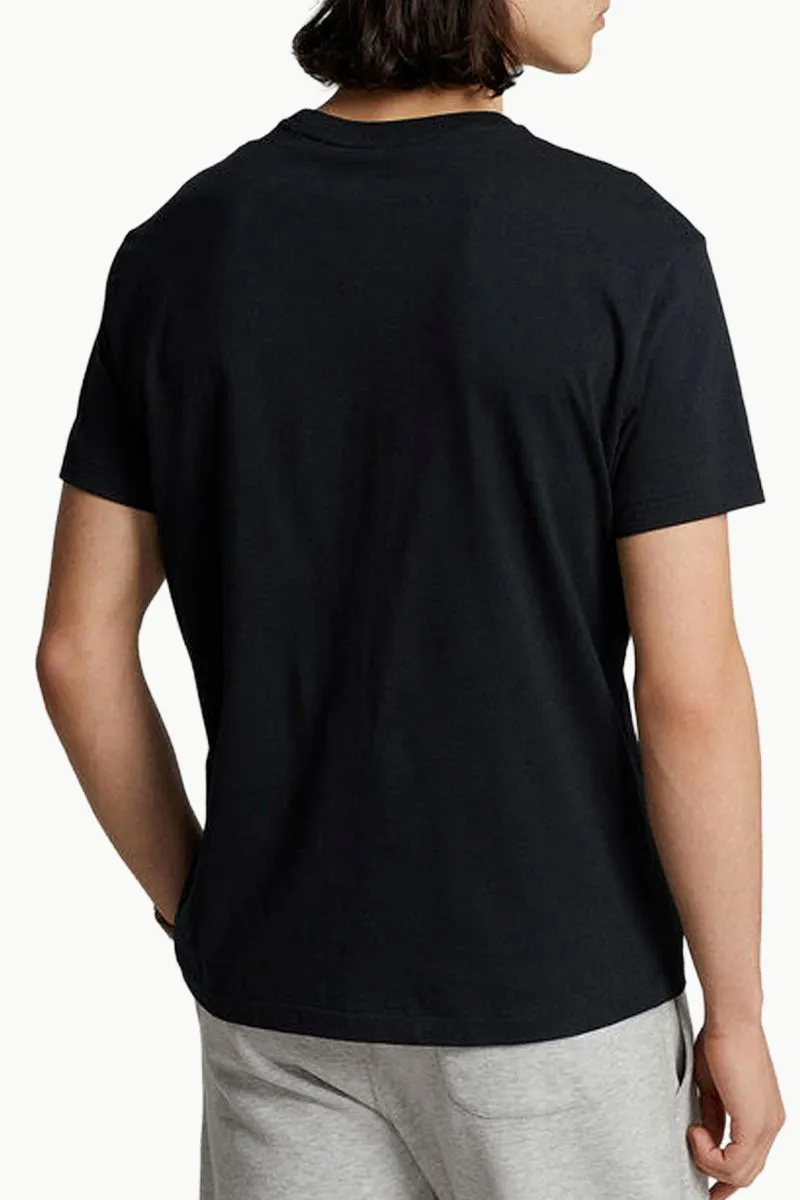 POLO RALPH LAUREN Men Classic Fit Jersey Crewneck T-Shirt in RL Black Cotton 2