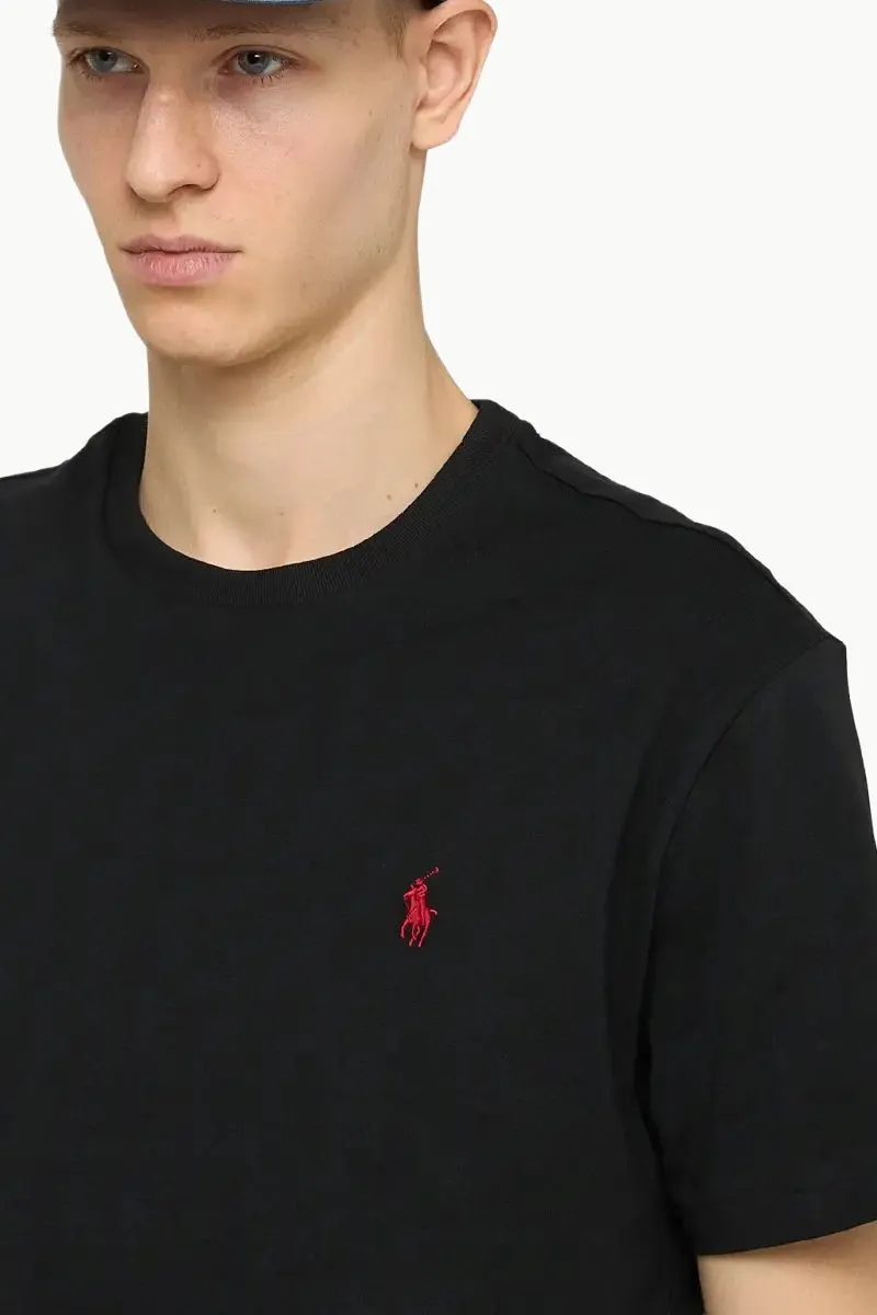 POLO RALPH LAUREN Men Classic Fit Jersey Crewneck T-Shirt in RL Black Cotton 3