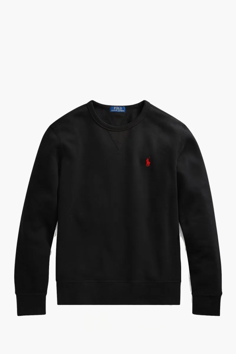 POLO RALPH LAUREN Men The RL Fleece Sweatshirt in Black Cotton 0
