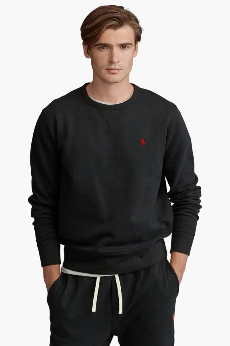 POLO RALPH LAUREN Men The RL Fleece Sweatshirt in Black Cotton 1