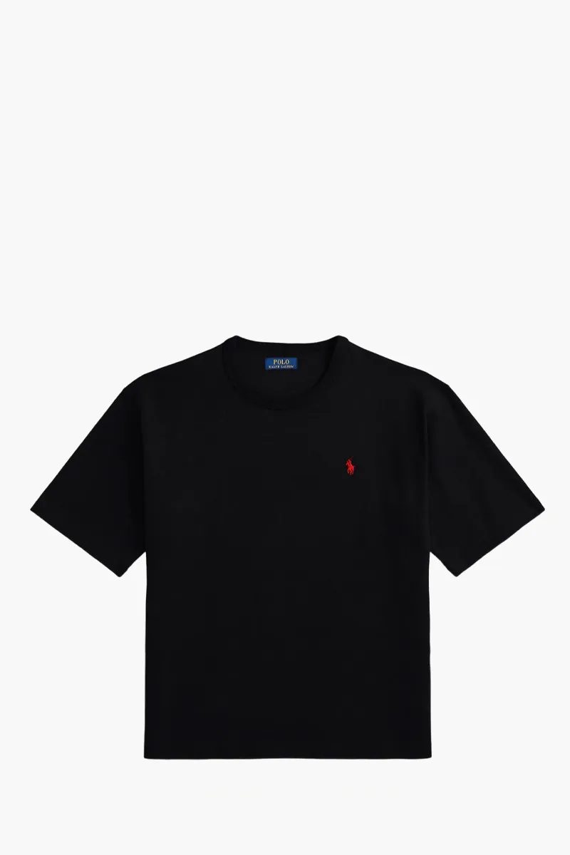 POLO RALPH LAUREN Men Relaxed Fit Jersey Crewneck T-Shirt in Polo Black Cotton 0