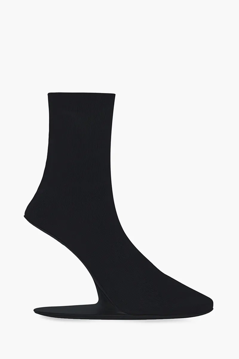 BALENCIAGA Women Stage Bootie 110mm in Black Knit 0