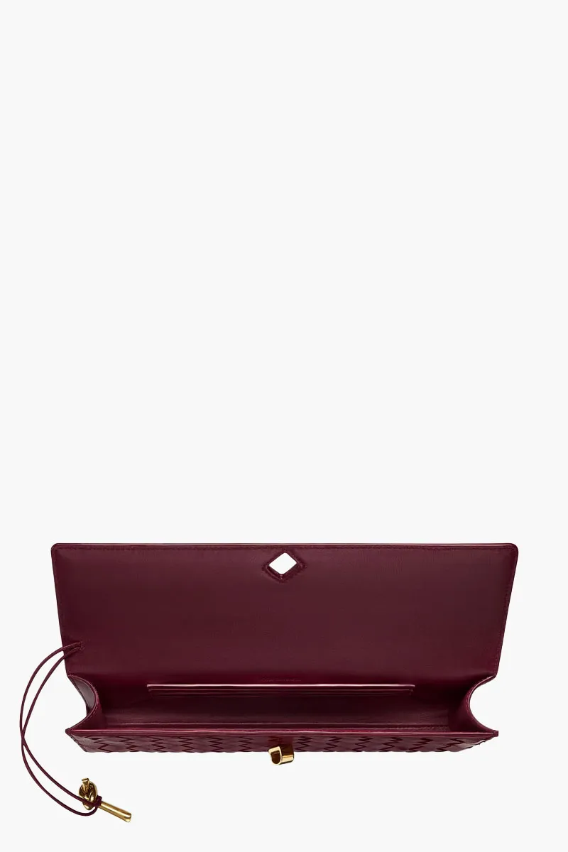 BOTTEGA VENETA Andiamo Intrecciato Long Clutch in Barolo with Handle 2