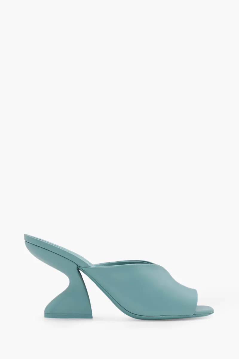 FERRAGAMO Sansu F-Heel Pump 85mm Sandals in Turquoise Nappa Leather 0
