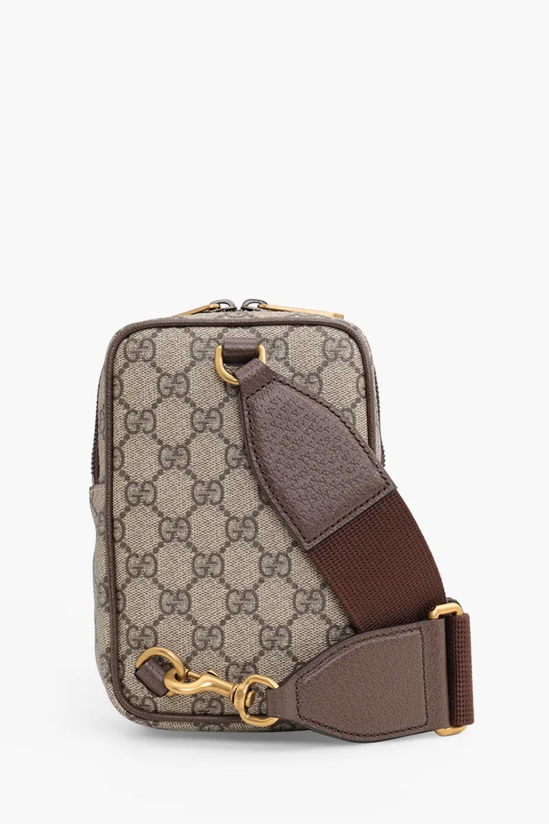 GUCCI Mini GG Supreme Ophidia Sling Bag in Beige/Ebony 1
