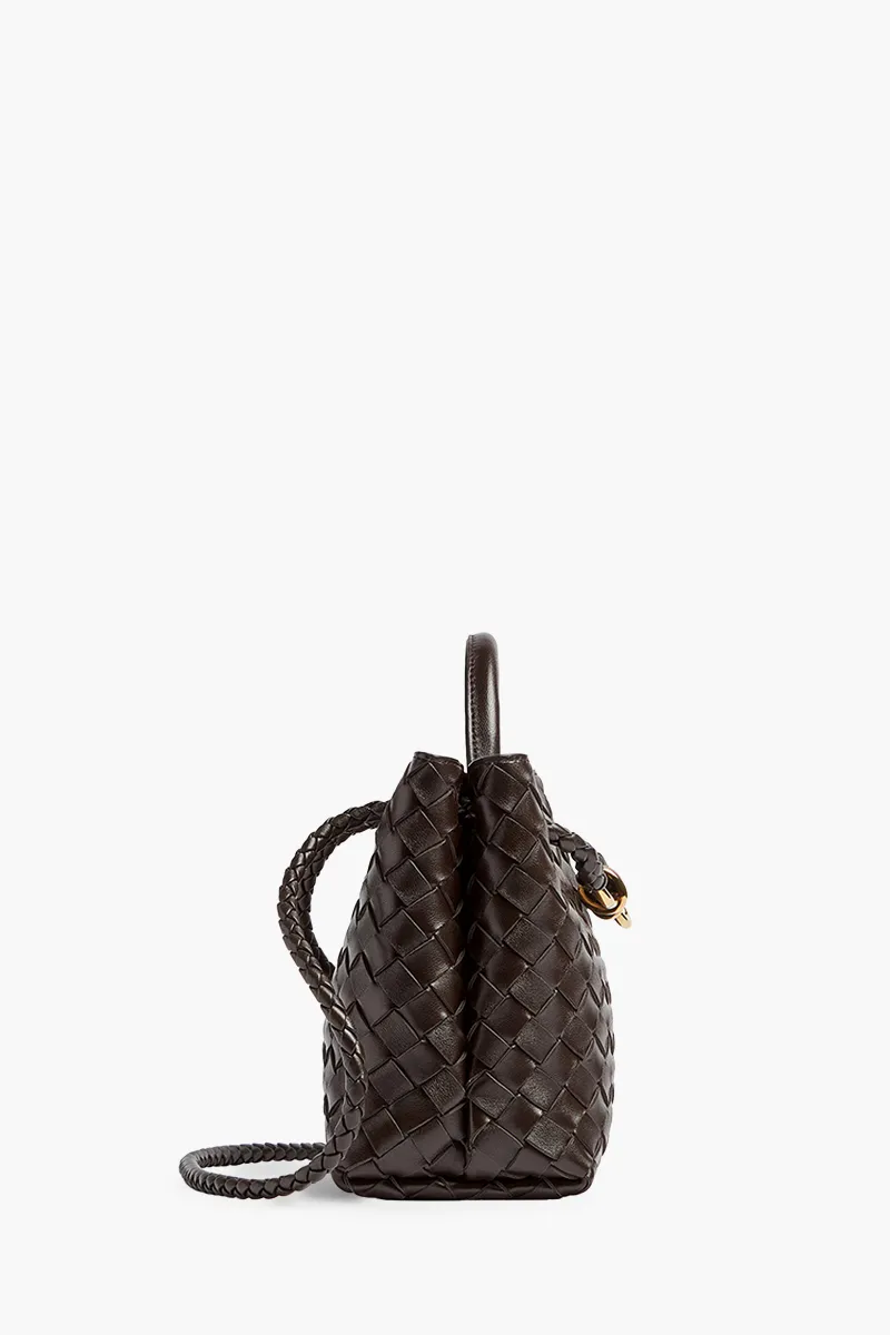 BOTTEGA VENETA Small Andiamo Intrecciato Top Handle Shoulder Bag in Fondant Lambskin 2