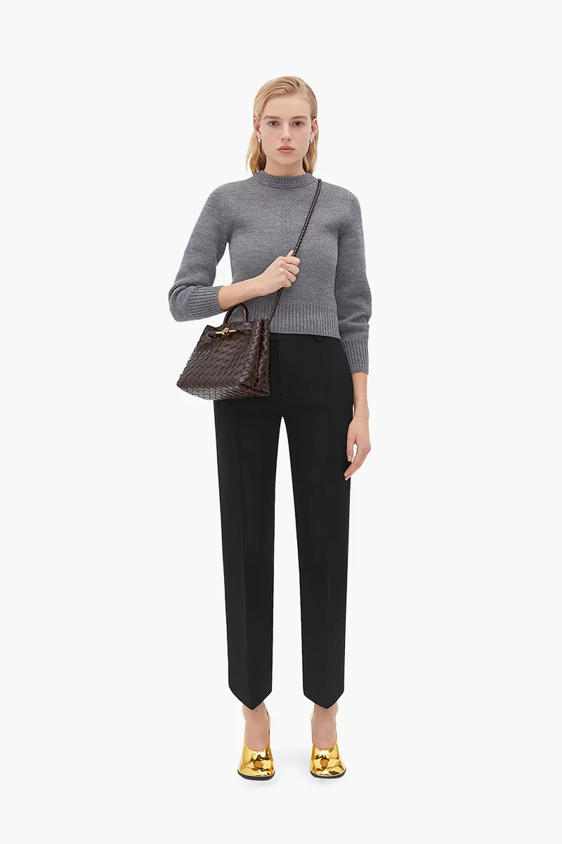 BOTTEGA VENETA Small Andiamo Intrecciato Top Handle Shoulder Bag in Fondant Lambskin 4