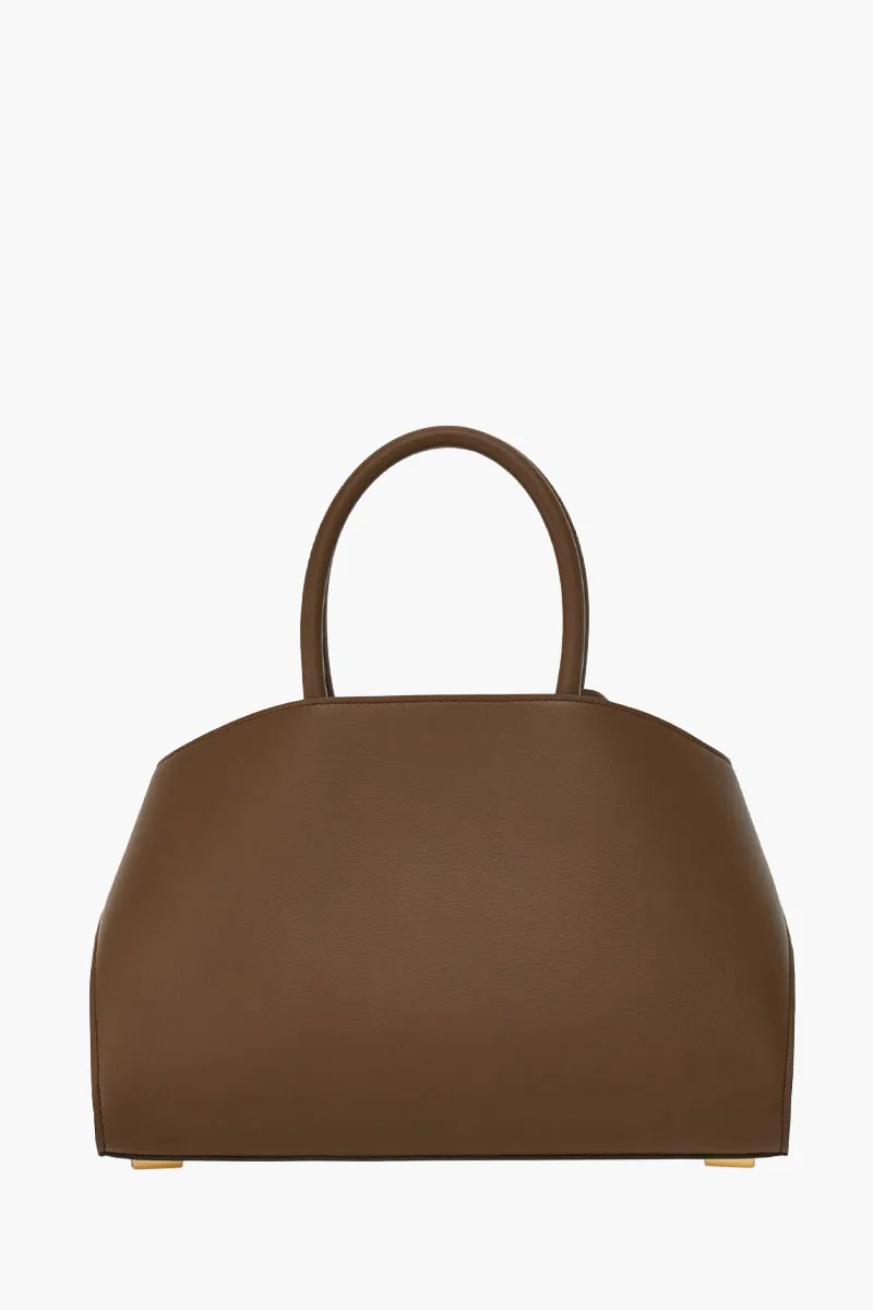 FERRAGAMO Medium Hug Bicolor Handbag in Clay/Lapiz Lazuli Calf Leather 2
