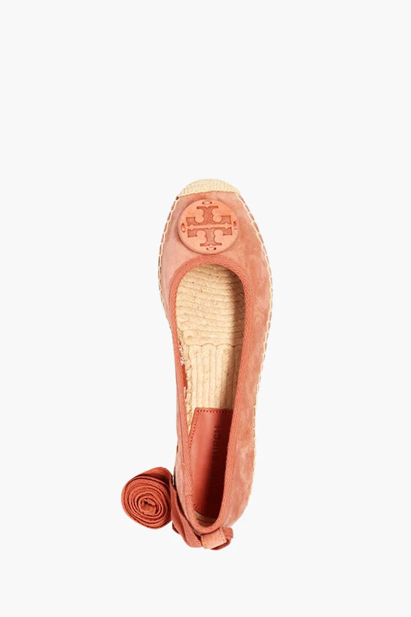 TORY BURCH Women Minnie Ballet Espadrilles in Malva Suede with Ankle Ties 2