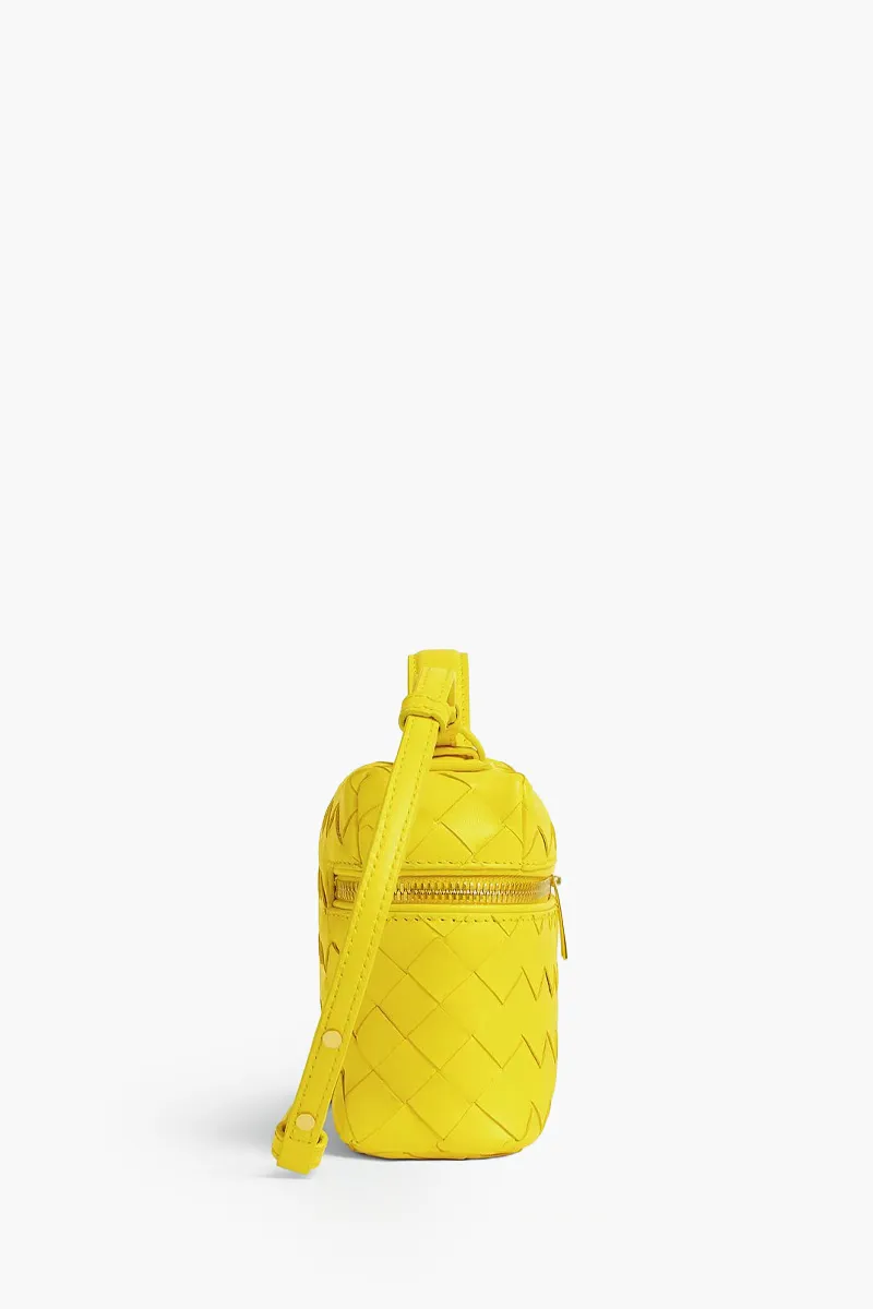 BOTTEGA VENETA Bang Bang Vanity Case Intrecciato Bag in Sulfur GHW 1