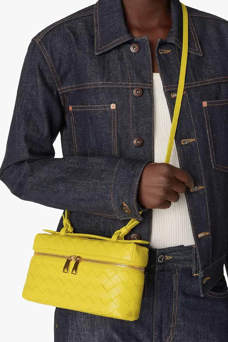 BOTTEGA VENETA Bang Bang Vanity Case Intrecciato Bag in Sulfur GHW 3