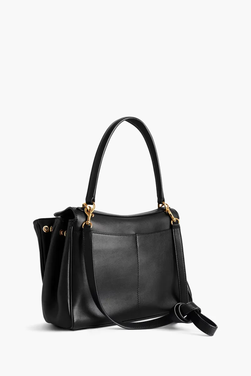 BALENCIAGA Small Rodeo Shoulder Bag in Black Smooth Calfskin GHW 2