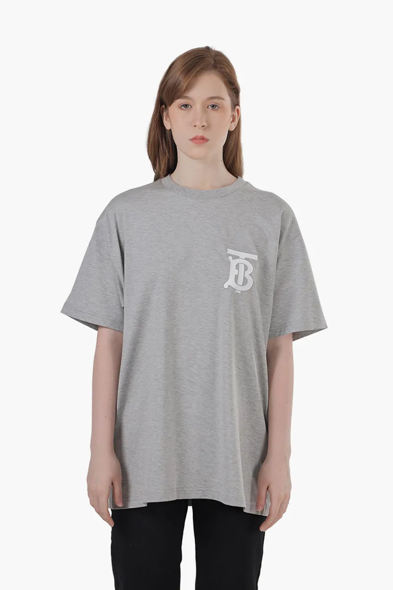 BURBERRY Women Monogram Print T-Shirt in Grey 0