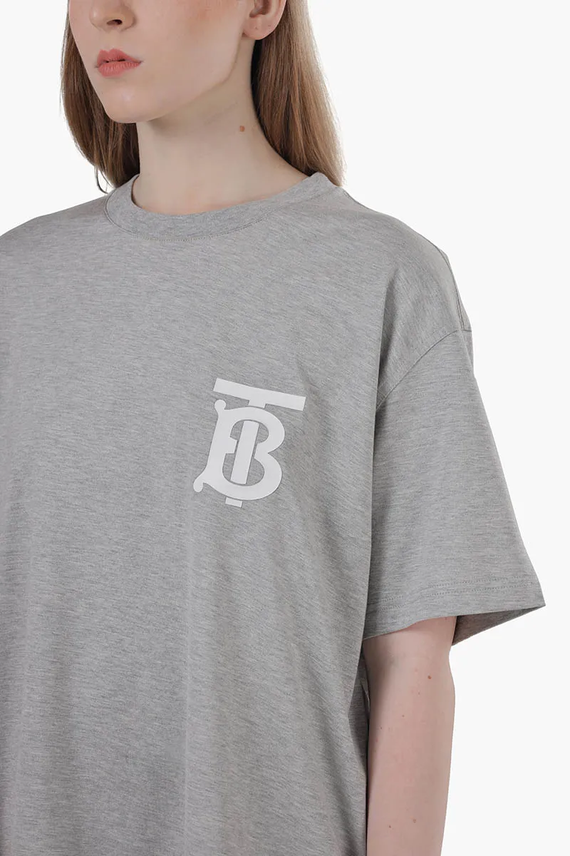 BURBERRY Women Monogram Print T-Shirt in Grey 3