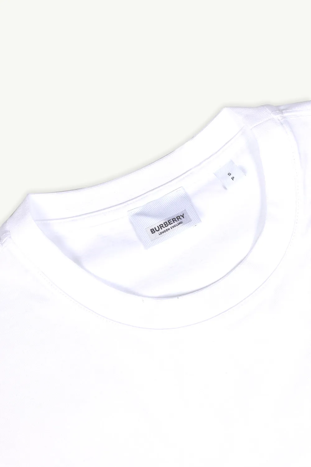 BURBERRY Men Horseferry Print Cotton Oversized T-Shirt in White 2