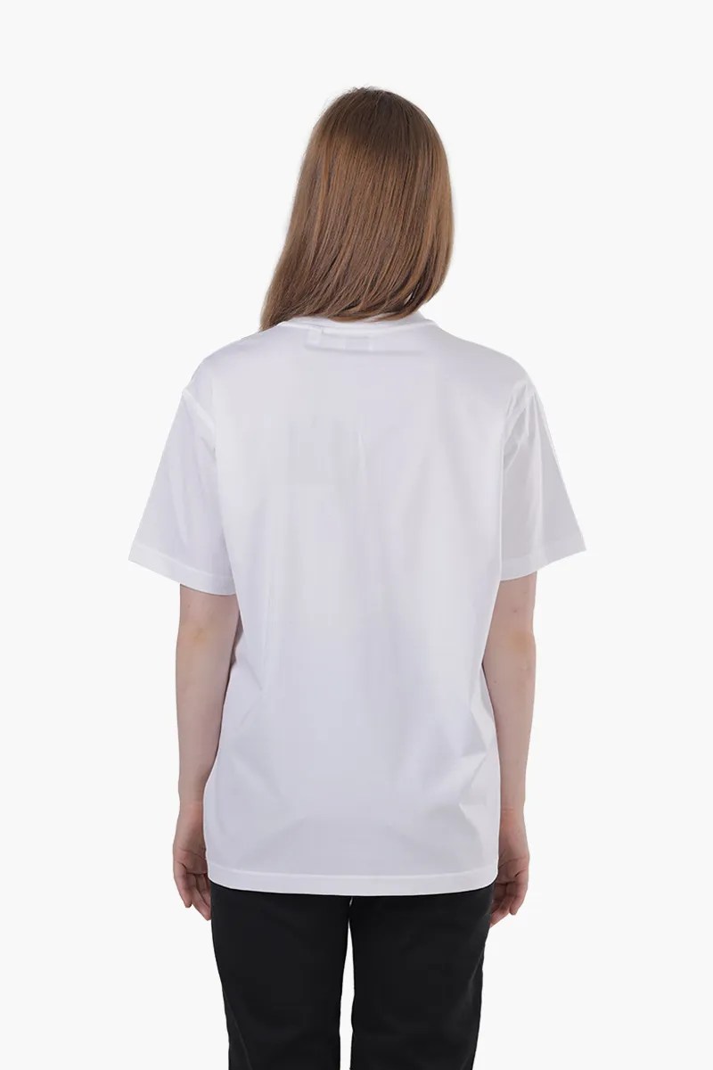 BURBERRY Women Vintage Check Pocket Cotton Oversized T-Shirt in White 1