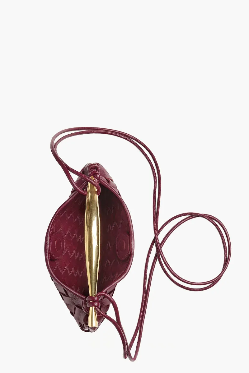 BOTTEGA VENETA Baby Sardine Intrecciato Crossbody Bag in Barolo Lambskin 3
