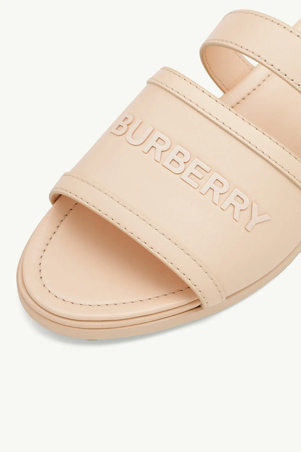 BURBERRY Women Honour Flat Sandals in Pale Peach 4