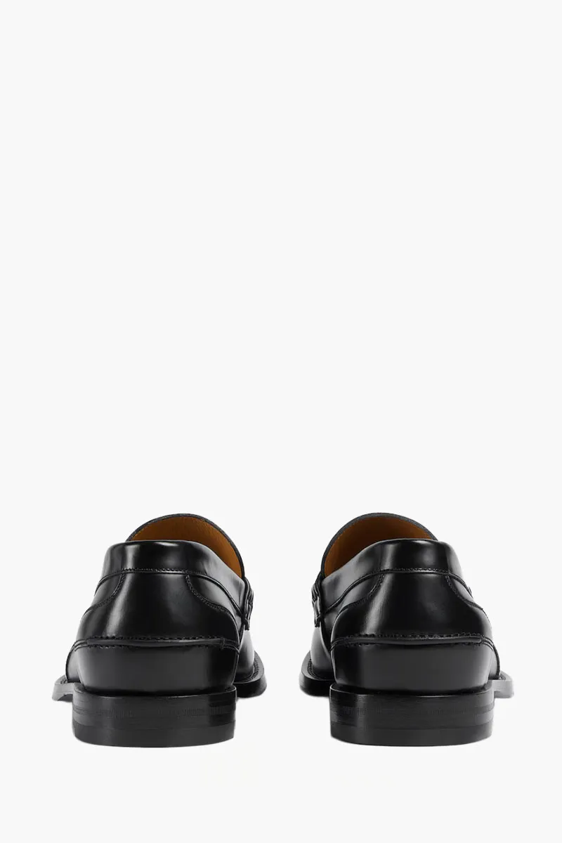 GUCCI Men Horsebit Loafers in Black Leather SHW 1
