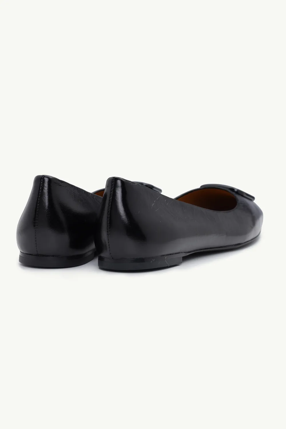 TORY BURCH Georgia Square-Toe Ballerina in Black 2