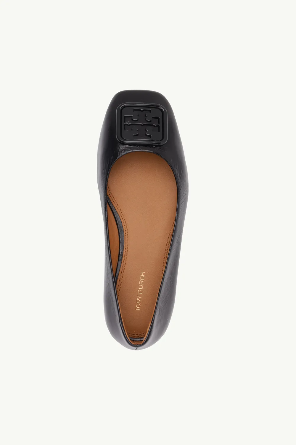 TORY BURCH Georgia Square-Toe Ballerina in Black 3