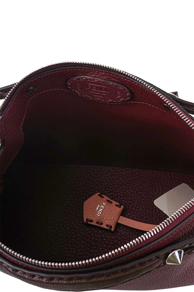 FENDI Medium By The Way Selleria Bags in Bordeaux/Rose/Brown Calfskin 3
