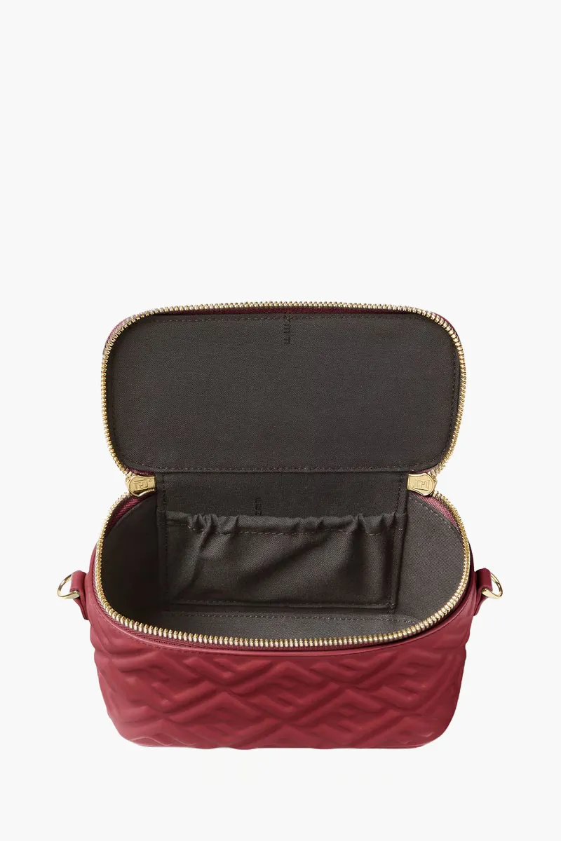 FENDI Mini FF Vanity Shoulder Bag in Red Nappa Leather 3