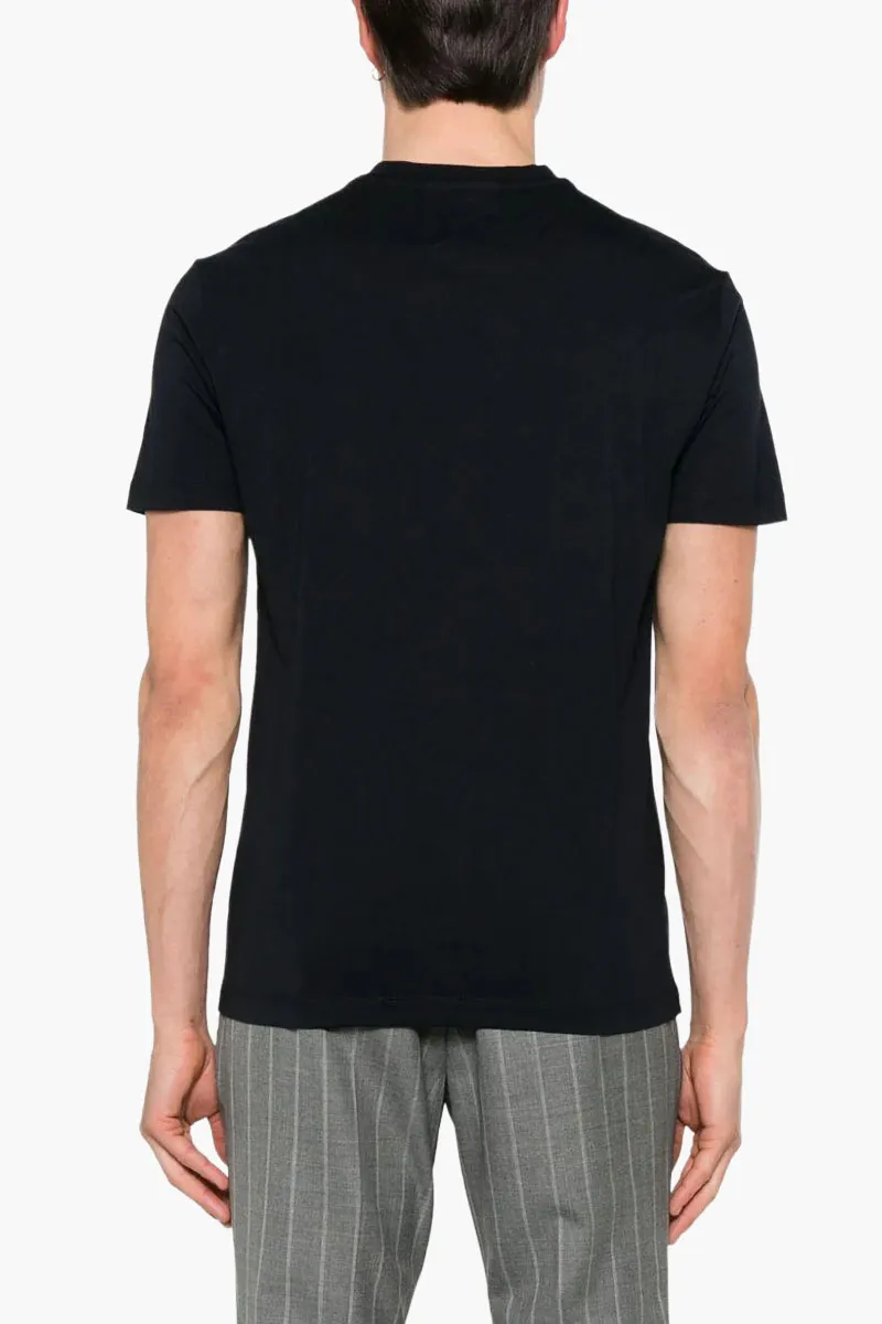 EMPORIO ARMANI Men Pima Jersey T-Shirt in Navy Blue with Logo Print 2