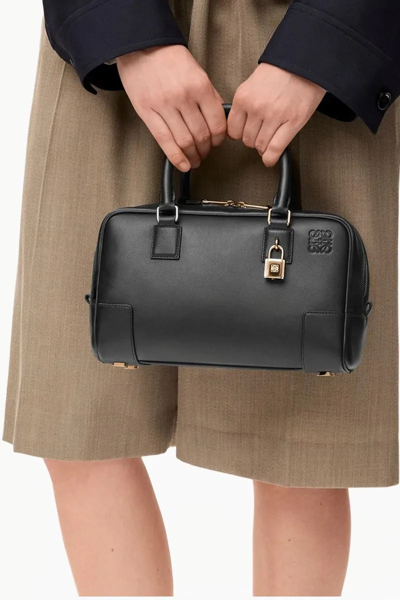 LOEWE Small Amazona 23 Handbag in Black Nappa Calfskin 4