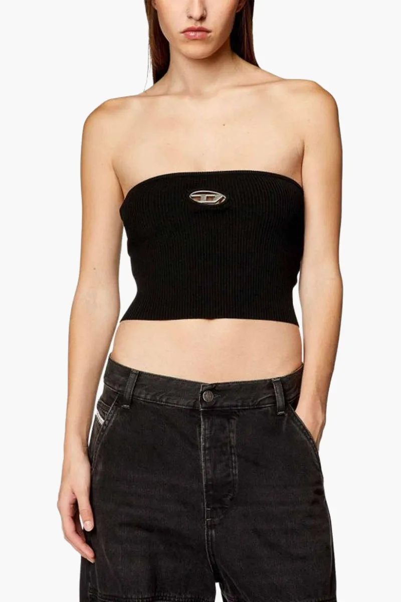 DIESEL M-Clarksvillex Tube Tops in Black with Metal Oval D Logo 1