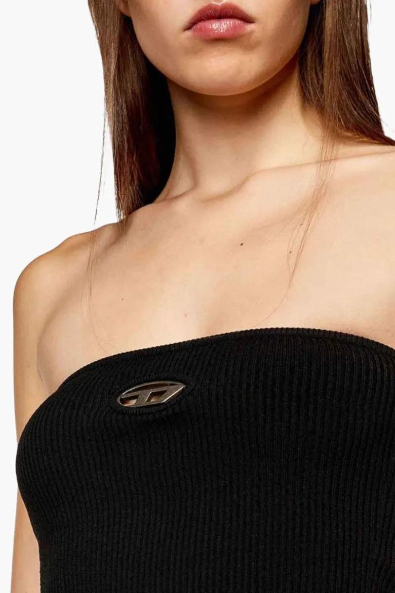 DIESEL M-Clarksvillex Tube Tops in Black with Metal Oval D Logo 3