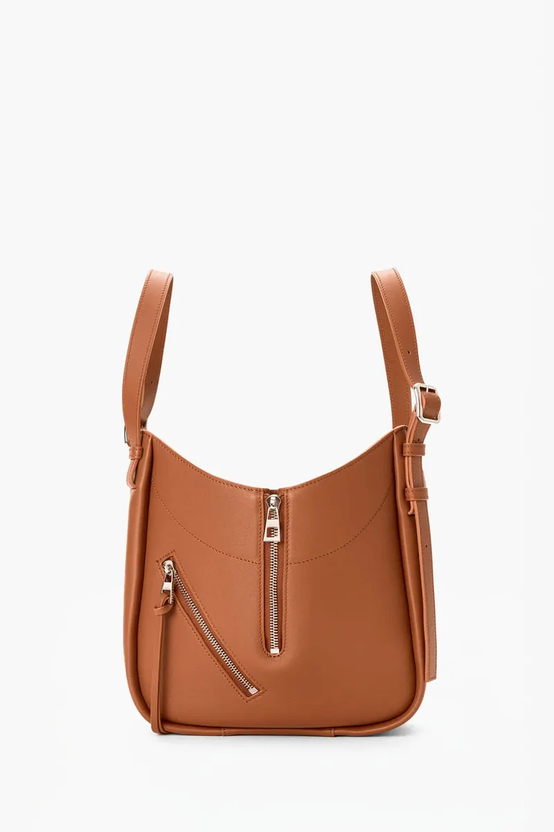 LOEWE Hammock Flip Bag in Brown Squirrel Classic Calfsksin 2