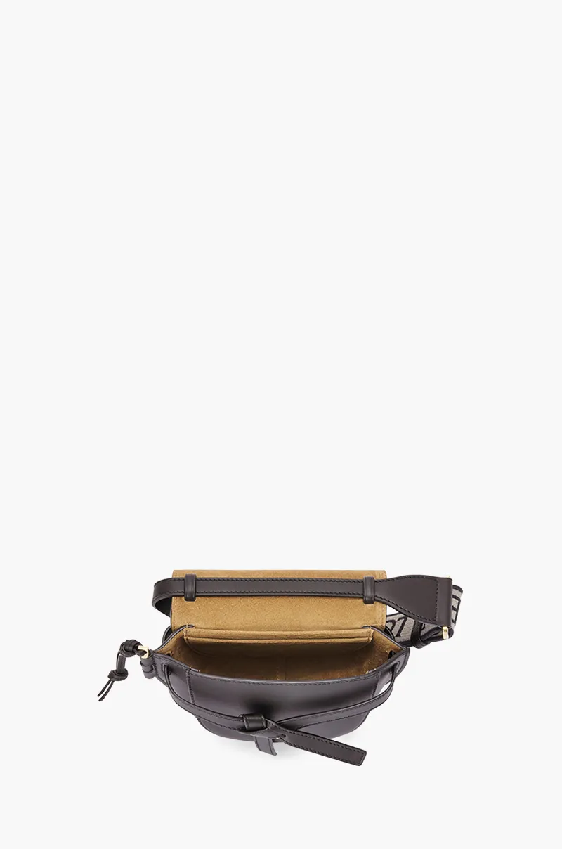 LOEWE Mini Gate Dual Bag in Black Soft Calfskin x Jacquard 3
