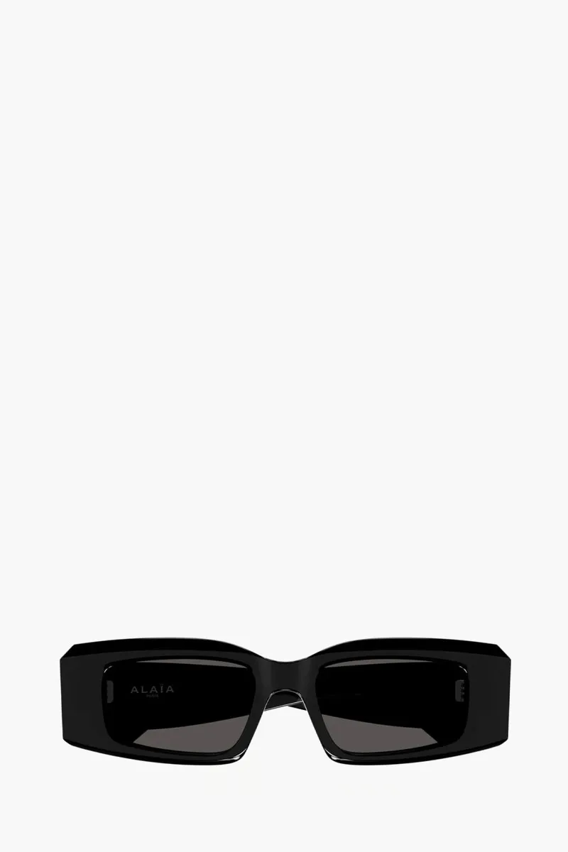 ALAIA Rectangular sunglasses in Black/Black/Grey Acetate 0