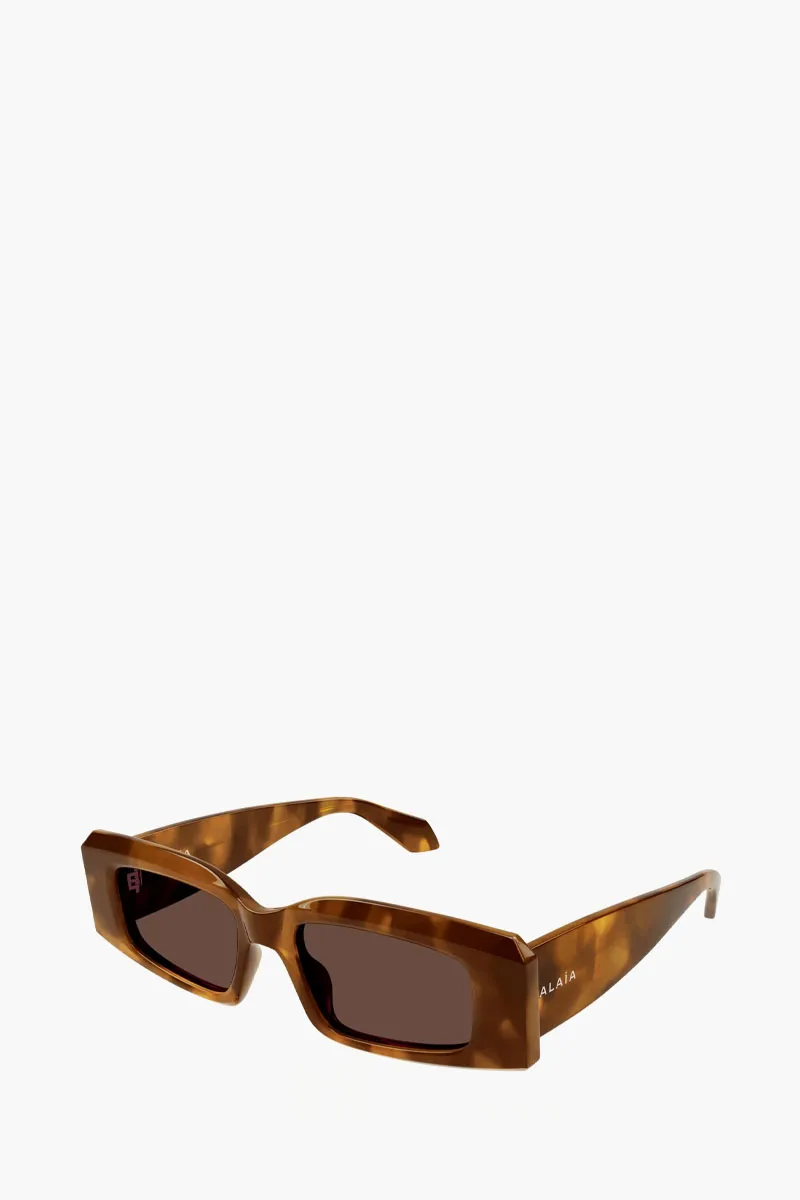 ALAIA Rectangular sunglasses in Havana/Havana/Brown Acetate 1