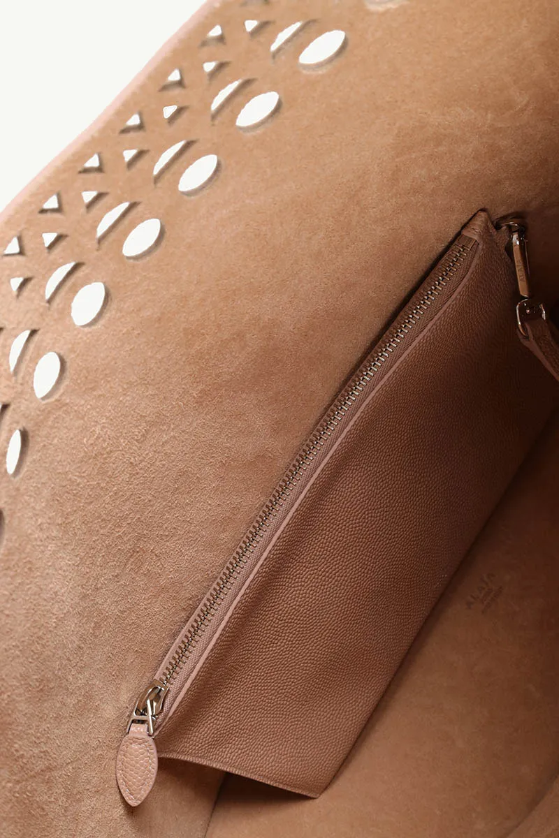 ALAIA Large Le Gail Bag in Sand Leather with Vienne Motif 3