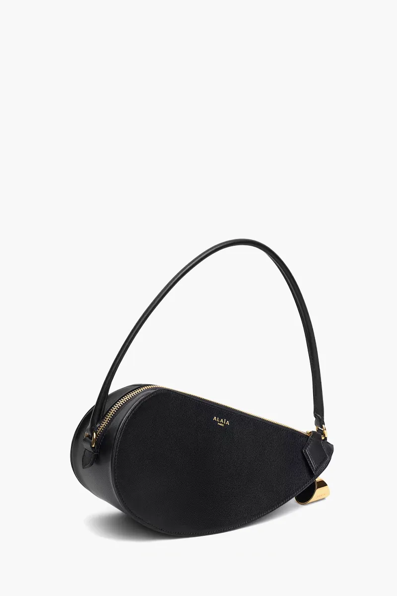 ALAIA Le Demi Coeur Shoulder Bag in Black Goatskin 1