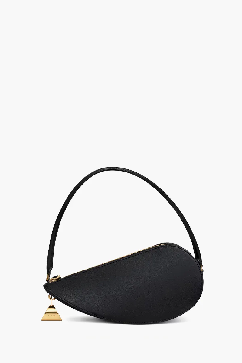 ALAIA Le Demi Coeur Shoulder Bag in Black Goatskin 2
