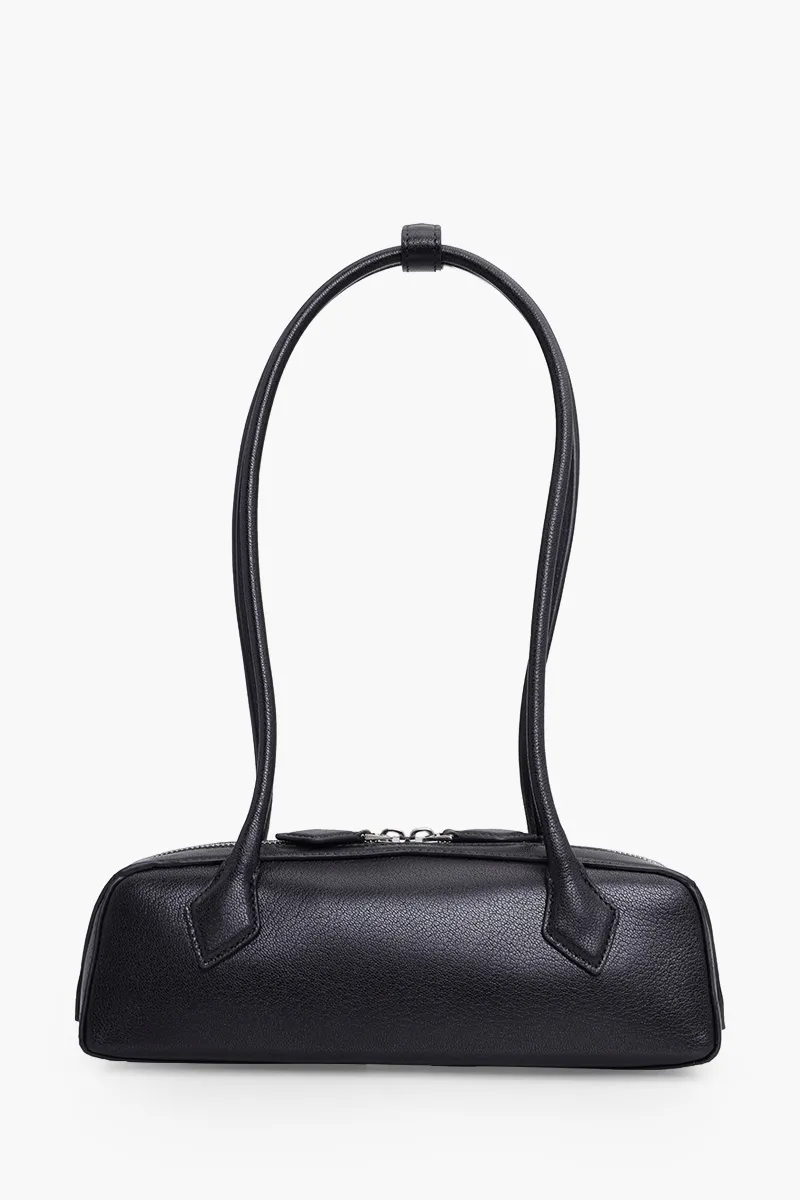 ALAIA Small Le Teckel Bag in Black Calf Leather 1