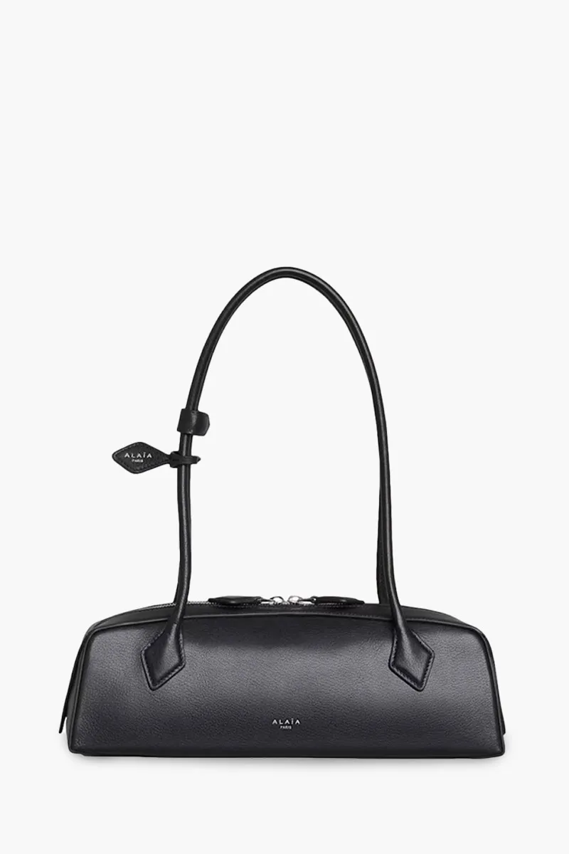 ALAIA Medium Le Teckel Bag in Black Goatskin Leather 0
