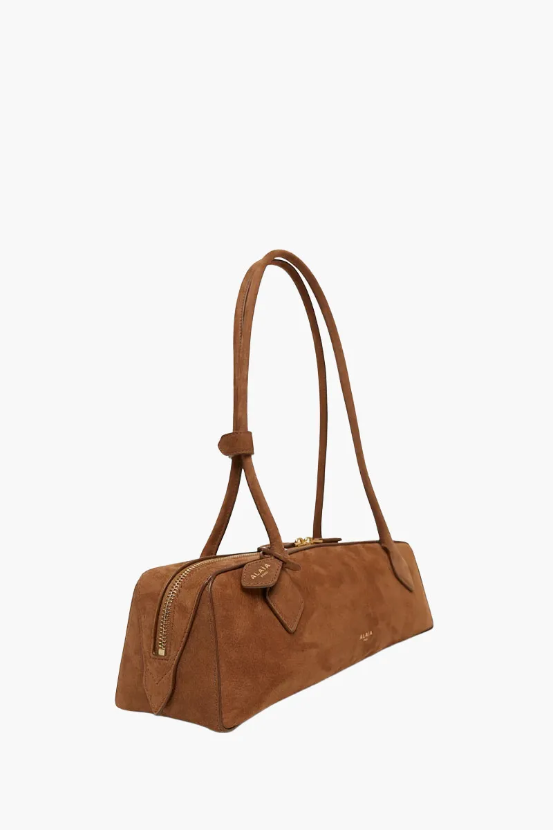 ALAIA Le Teckel Medium Bag in Brown Nubuck 1