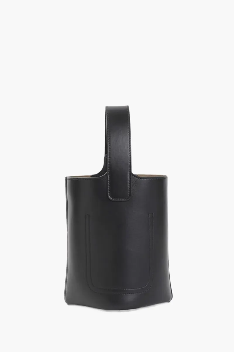 LOEWE Mini Pebble Bucket Bag in Black Soft Calfskin 1
