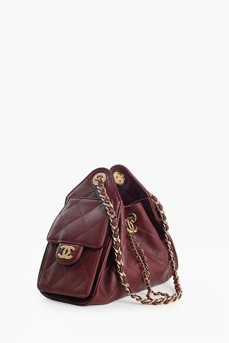 CHANEL Mini 25 C25 Handbag in Burgundy Caviar Leather GHW
 1