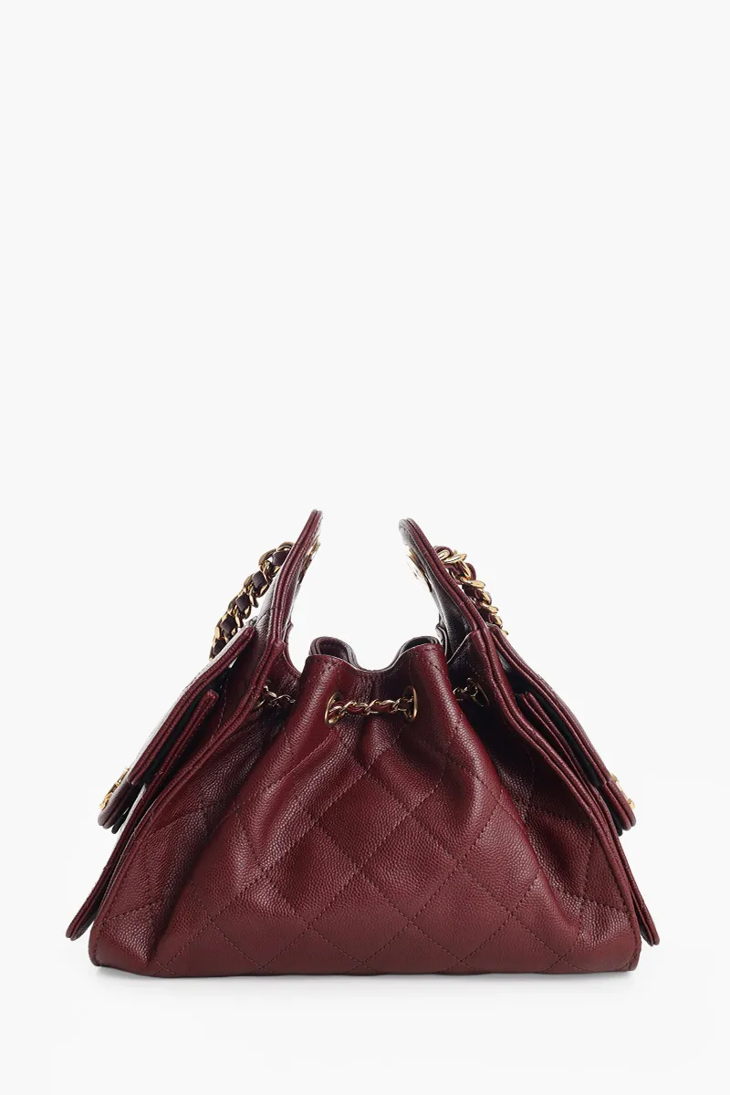 CHANEL Mini 25 C25 Handbag in Burgundy Caviar Leather GHW
 2